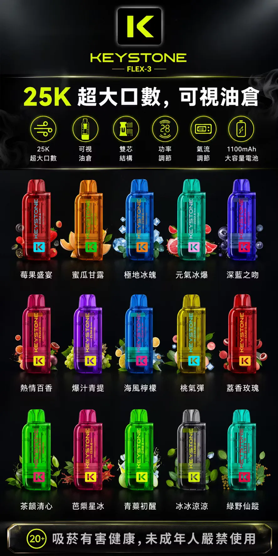 鑰石FLEX-3煙彈
